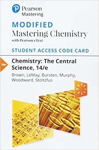 Modified Mastering Chemistry with Pearson eText -- Standalone Access Card -- for Chemistry: The Central Science (7721453486318)